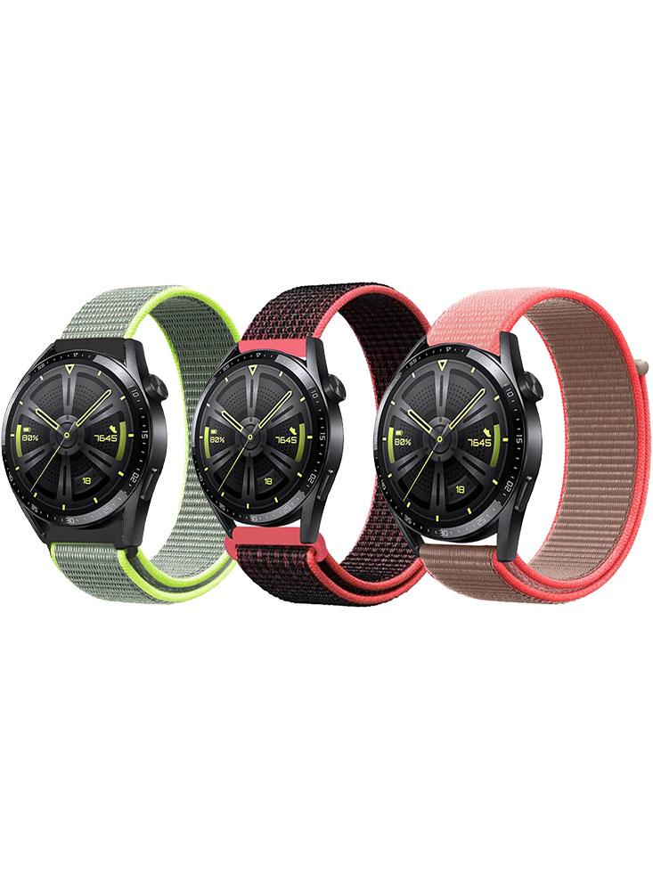 цена 3pcs Watchband Bundle Compatible with all Samsung, Huawei, Amazfit, Fitbit and Honor with 22mm band size