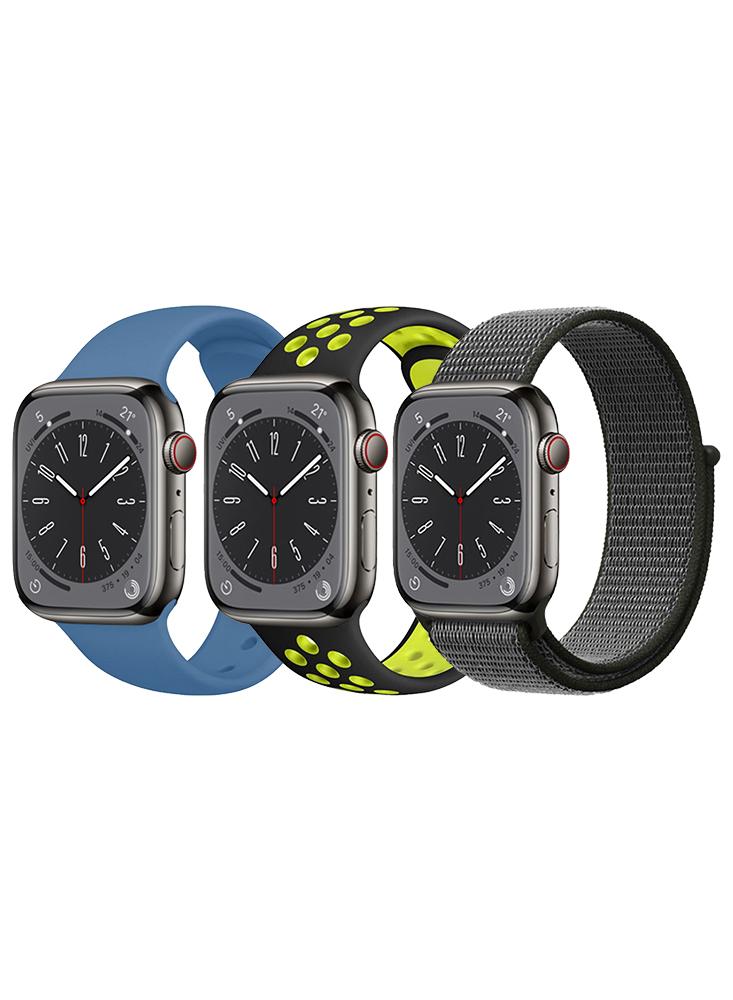 3pcs Watchband Replacement for Apple Watch 41/40/38mm Series 9/8/7/6/5/4/SE