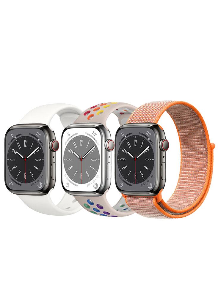 цена 3pcs Watchband Replacement for Apple Watch 41/40/38mm Series 9/8/7/6/5/4/SE