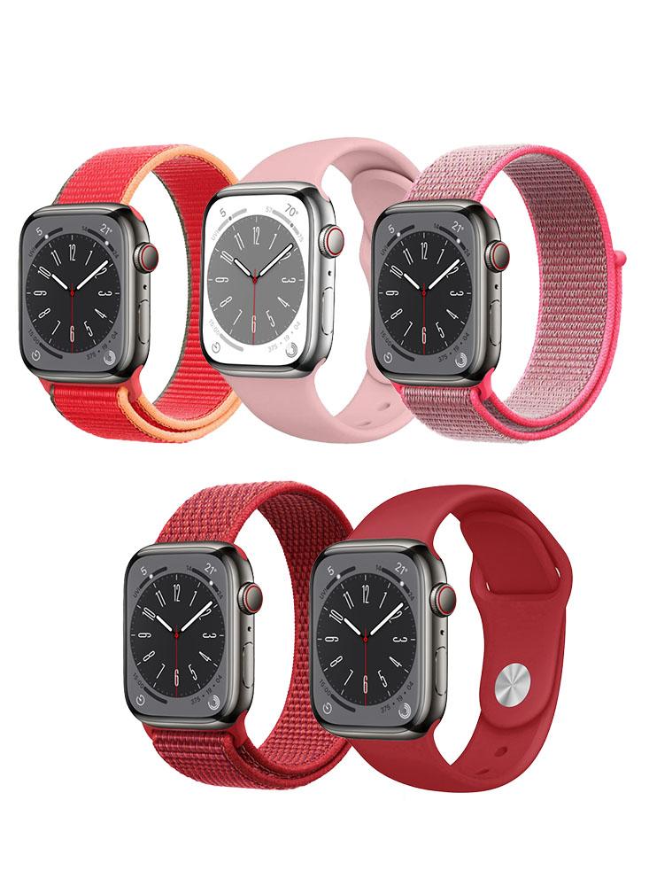 5pcs Watchband Replacement for Apple Watch 41/40/38mm Series 9/8/7/6/5/4/SE