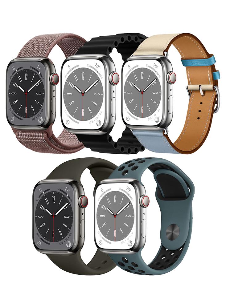 5pcs Watchband Replacement for Apple Watch 49/45/44/42mm Series Ultra 2/Ultra/9/8/7/6/5/4/SE