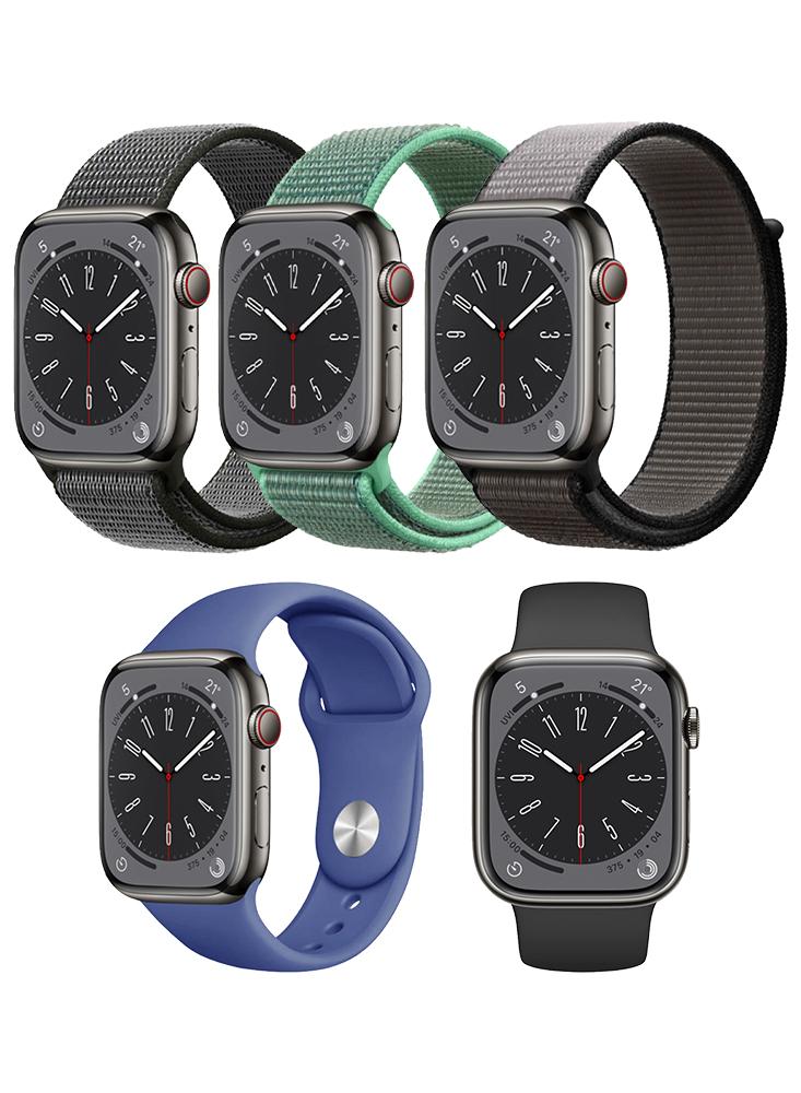 цена 5pcs Watchband Replacement for Apple Watch 49/45/44/42mm Series Ultra 2/Ultra/9/8/7/6/5/4/SE