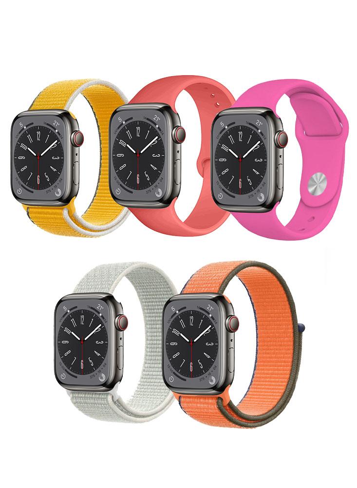 5pcs Watchband Replacement for Apple Watch 49/45/44/42mm Series Ultra 2/Ultra/9/8/7/6/5/4/SE