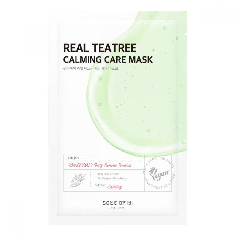 Somebymi Real Teatree Calming Care Mask 20g theraface pro handheld facial massage device compact electric face and skin care therapy tool white