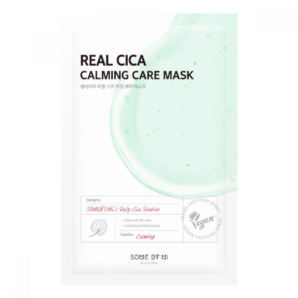 Somebymi Real Cica Calming Care Mask 20g purlisse blue lotus seaweed treatment sheet mask 6 masks 0 74 oz 21 g each