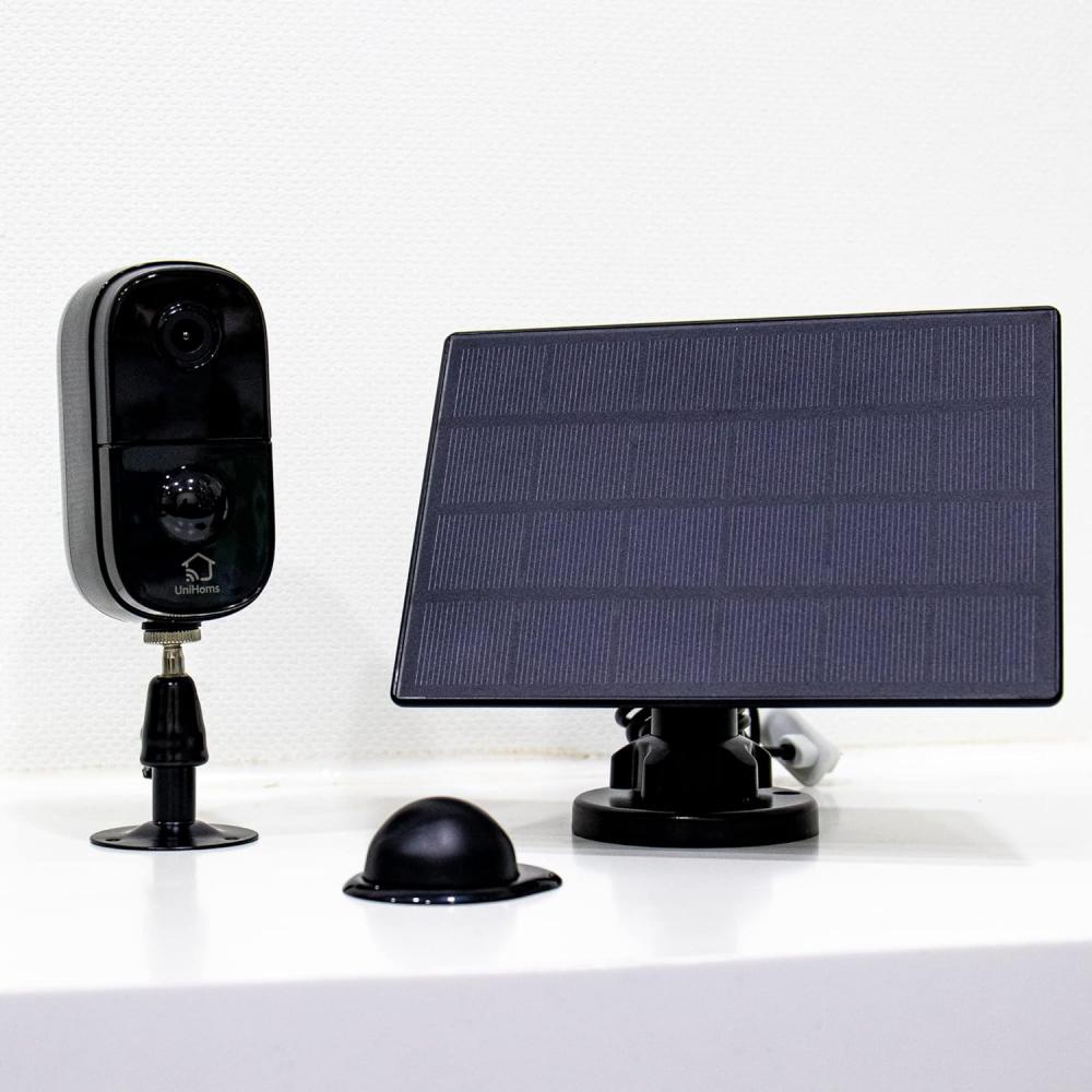 Smart solar wifi mini home camera wifi camera outdoor camera full hd motion detection real time alert works with alexa and google assistant smart wireless wifi video doorbell ip53 waterproof 1080p full hd home camera