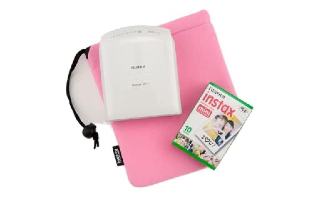 Fujifilm 16426191 Instax Drawstring Pouch Pink multifunction metal super clamp clip with gooseneck for background holder light stand reflector camera photo studio accessories