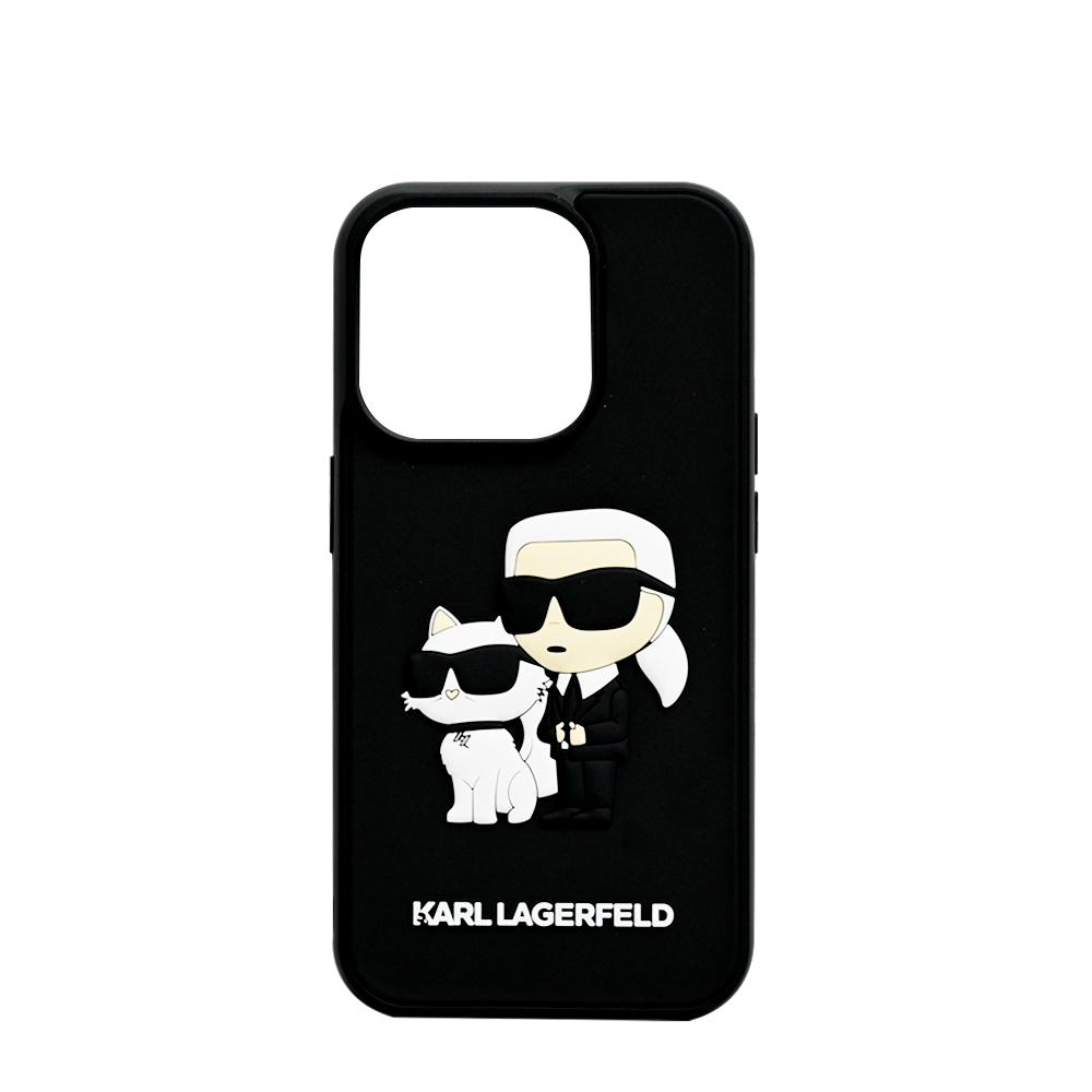 Karl Lagerfeld 3d Rubber Case With Nft Karl & Choupette Iphone 15 Pro Black choupette рубашка choupette для мальчика
