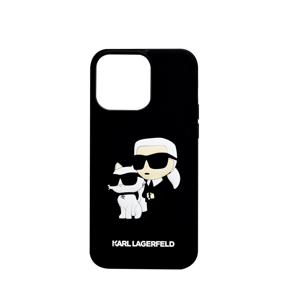 Karl Lagerfeld 3d Rubber Case With Nft Karl & Choupette Iphone 15 Pro Max Black choupette рубашка choupette для мальчика