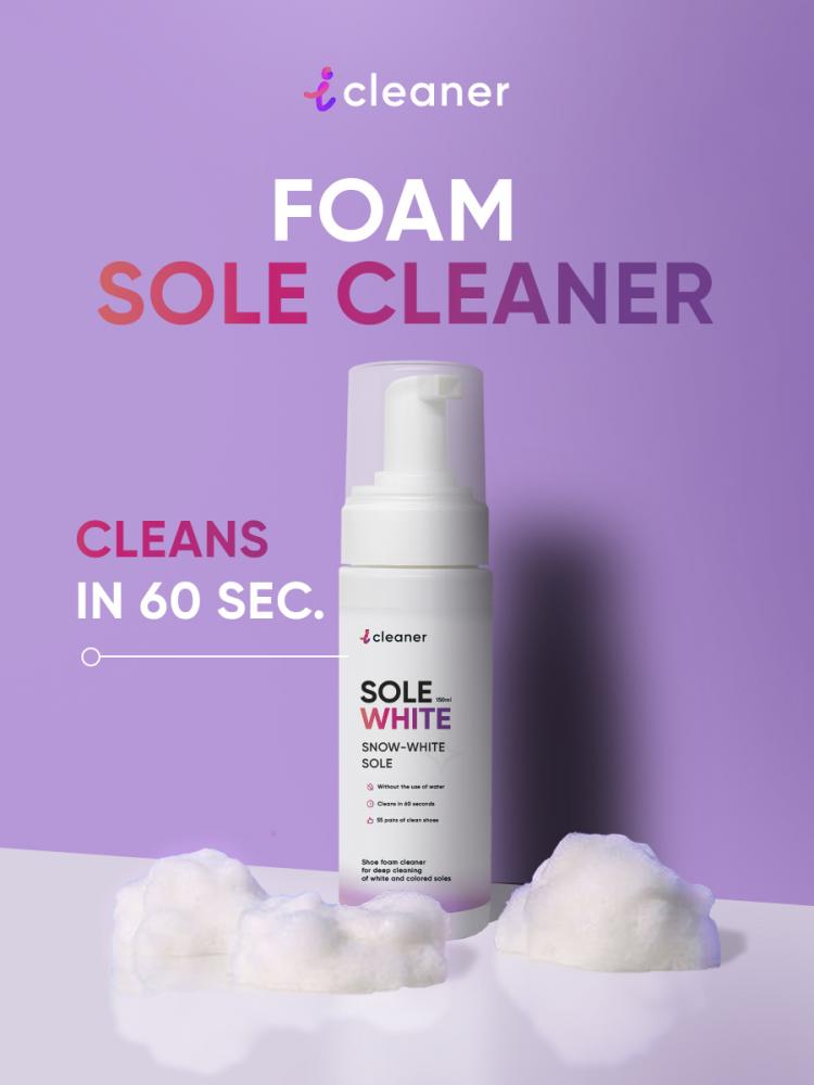 Icleaner Sole-White 100ml - Ideal care for shoes and soles - Suitable for all types and colors of soles - Suitable for heavy, medium and light soiling difference in price or extra fee for your order as discussed