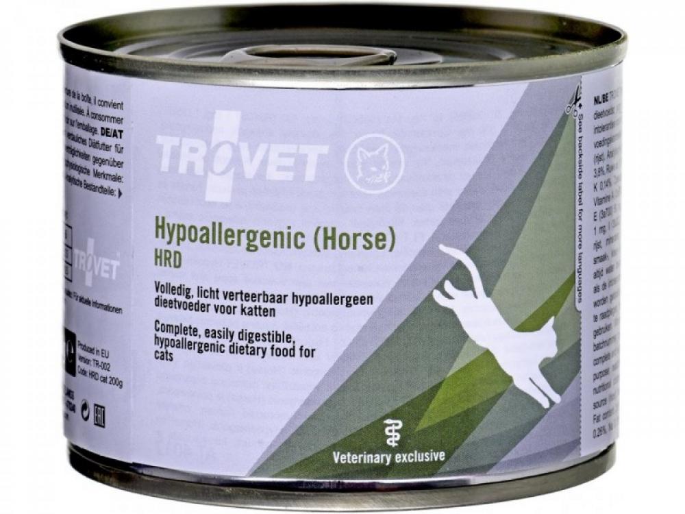 Trovet Cat Food Hypoallergenic - Horse - Can - 200g trovet dog food hypoallergenic intestinal can box 6 400 g