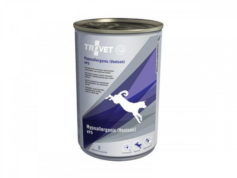 Trovet Dog Food Hypoallergenic - Venison - Can - 400g trovet dog food hypoallergenic intestinal can box 6 400 g