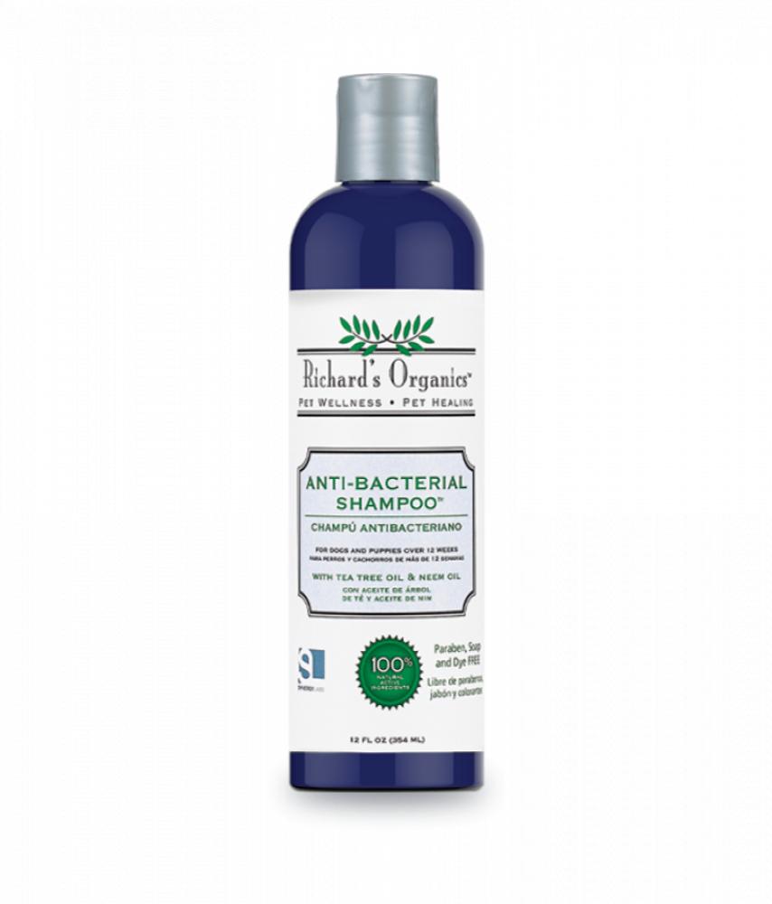 Synergy Lab Richard's Organic's Anti-Bacterial Shampoo - 345ml m pets hairball prevention shampoo 250 ml