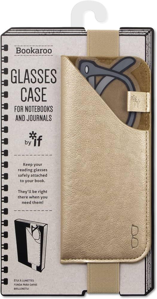Bookaroo Glasses Case - Gold glasses case