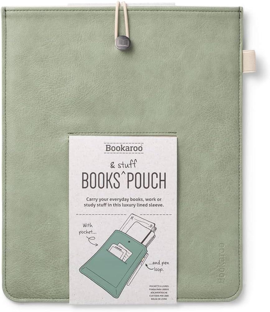 Bookaroo Books and Stuff Pouch - Fern hard eva storage case pouch and soft silicone pen stylus protective sleeve cover for apple pencil ipencil 1 tablet touch pen acc