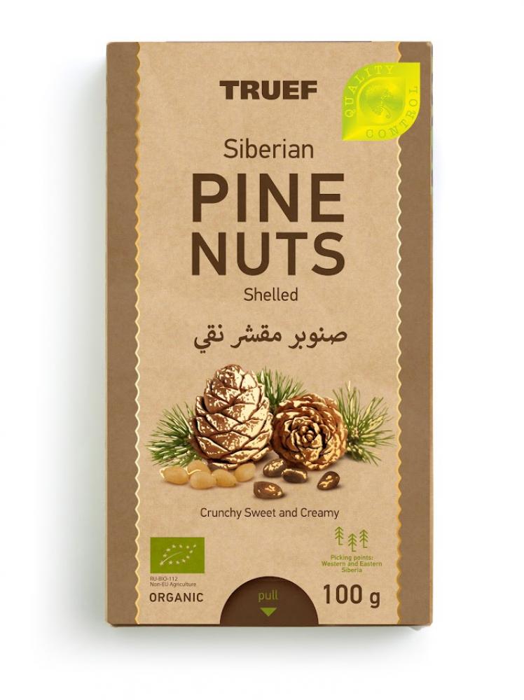 Truef Pine Nuts. Organic, 100 g macadamia creamy nuts and roasted roasted nuts