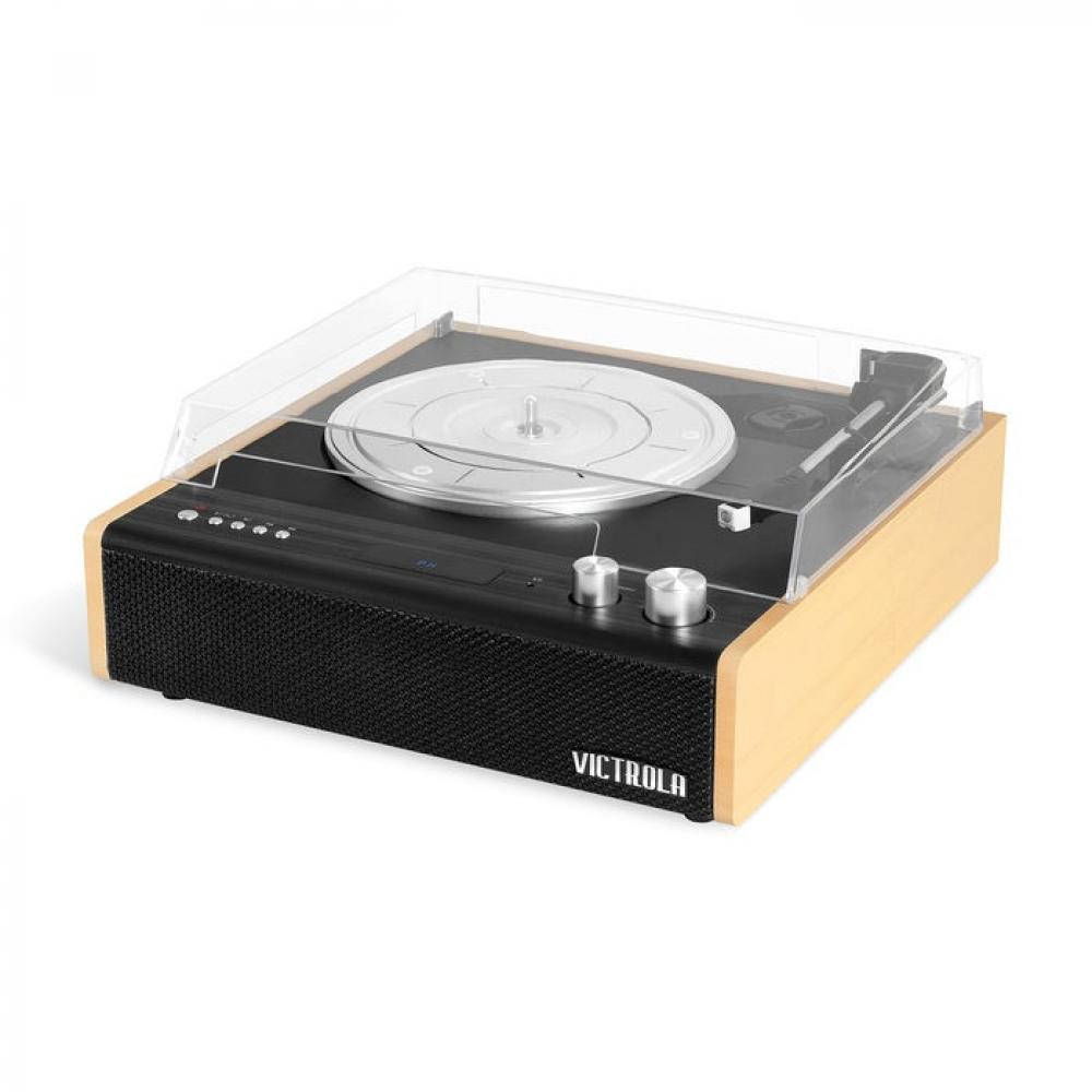 цена Victrola Eastwood Vinyl Record Player Turntable with Bluetooth Speaker Audio Technica Catridge and Vinyl Stream Function (Bamboo Color)