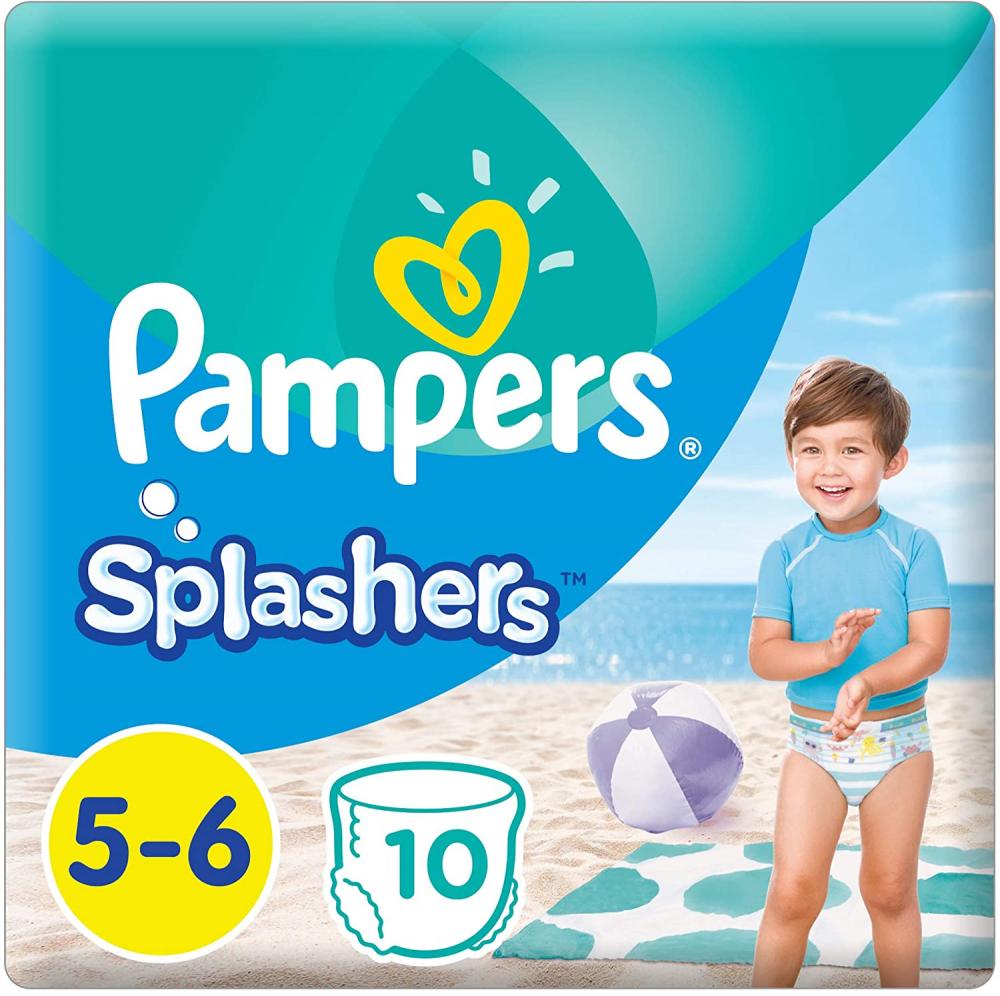 Pampers / Disposable swim pants, Splashers, size 5-6, 16+ kg, 10 pcs фото