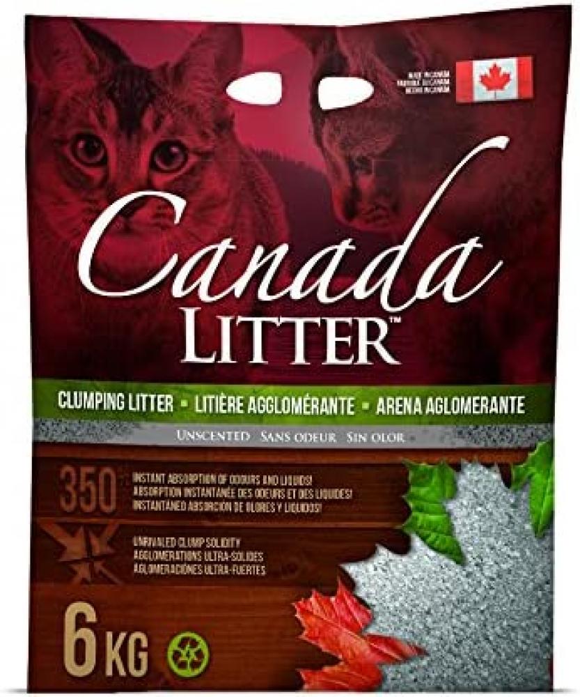 Canada Litter / Clumping litter, Grey, 13.2 lbs (6 kg) kitcat soya kitten cat litter clumping baby powder box 6 7l