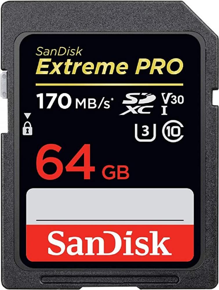 SanDisk / SD cards, Extreme PRO, SDXC, UHS-I, 64 GB