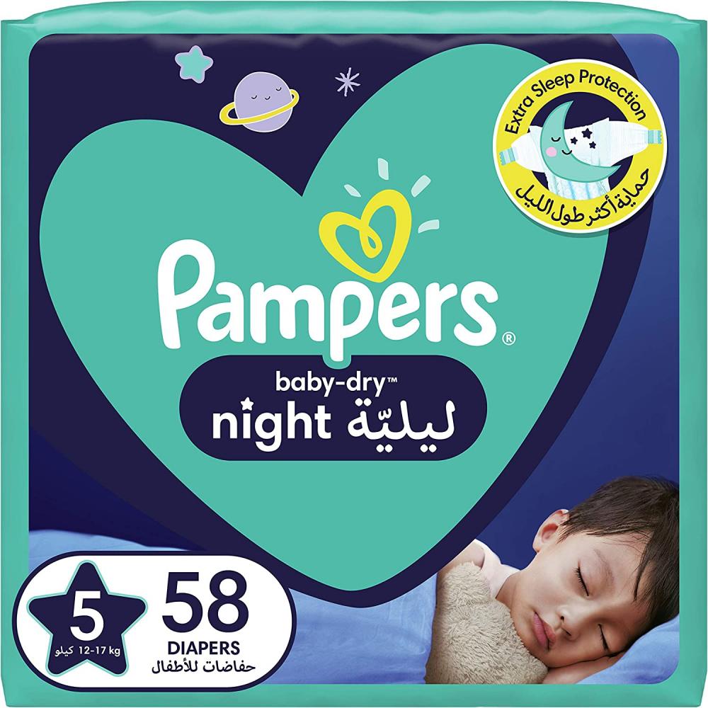 Купить Pampers / Подгузники, Детские , Ночные, Размер 5, 12 - 17 кг, 58 шт  в Дубае онлайн | Лучшие цены в ОАЭ | Wee