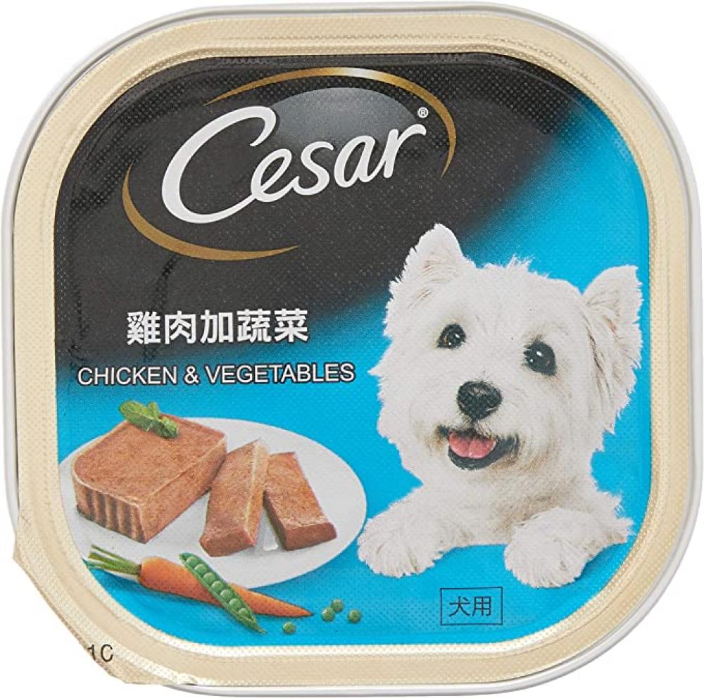 Cesar / Dog food, Wet, Chicken and vegetables, 3.5 oz (100 g) cesar dog wet food lamb can foil tray 3 5 oz 100 g