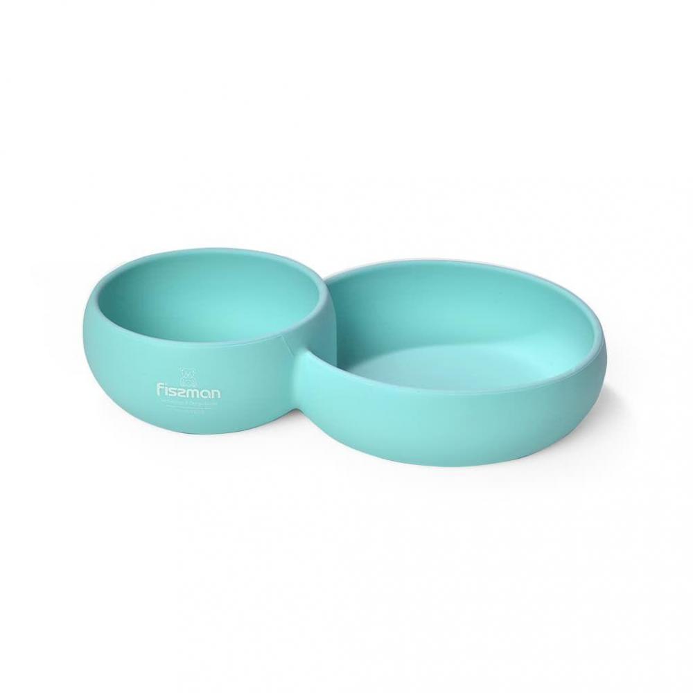 Fissman Deep Bowl With Divided Two Sides Mint Green 580ml with the handle of the ceramic bowl soup kitchen tableware bowl creative style baked baking bowl salad bowl hotel