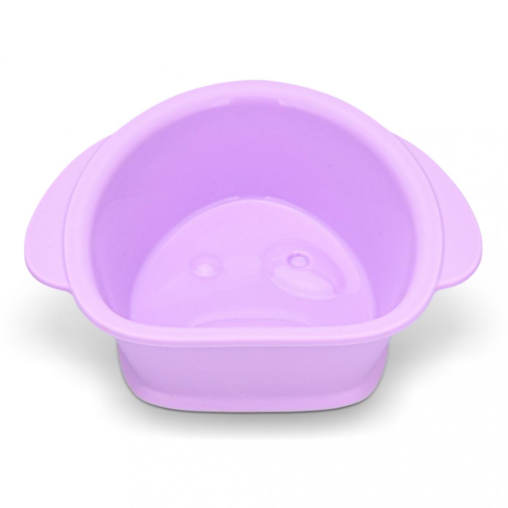 Fissman Silicone Bowl For Kids Puppy Design Purple 390ml fissman mixing bowl stainless steel 18 10 inox 304 with non slip silicone base and purple lid purple silver 1 5l