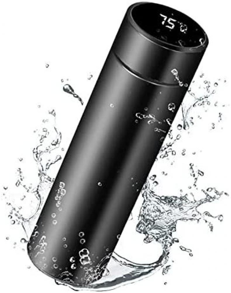 Smart Water Bottle, 500ml LED Temperature Display Thermos Cup, Stainless Steel Vacuum Travel Mug for 24 Hours steel thermos with bag cup 500ml coffee mug leakproof thermos travel thermal vacuum flask insulated cup milk tea water bottle