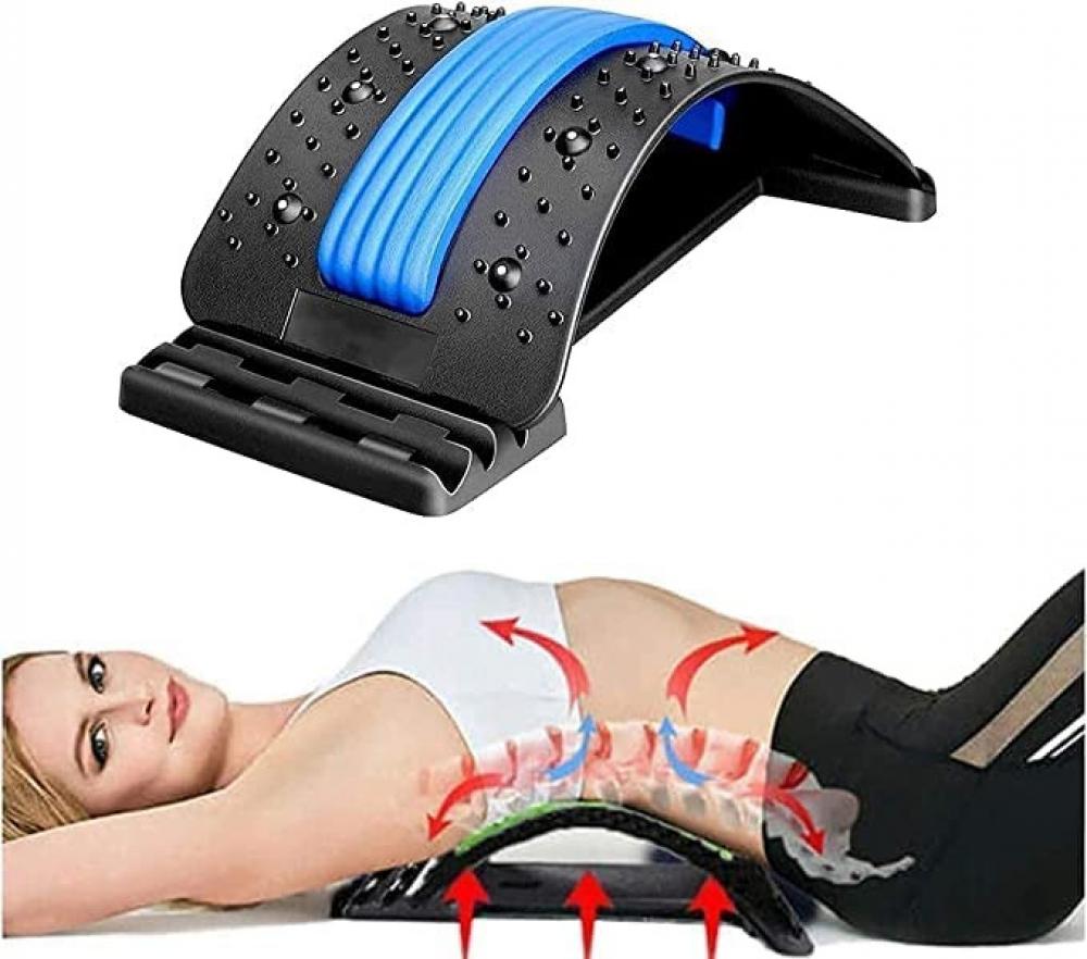 Lumbar back Stretching Device for Pain Relief with magnetic points inserted 3pcs sumifun bee venom pain relief cream arthritis joint knee analgesic ointment neck lumbar sciatica synovial meniscus repair