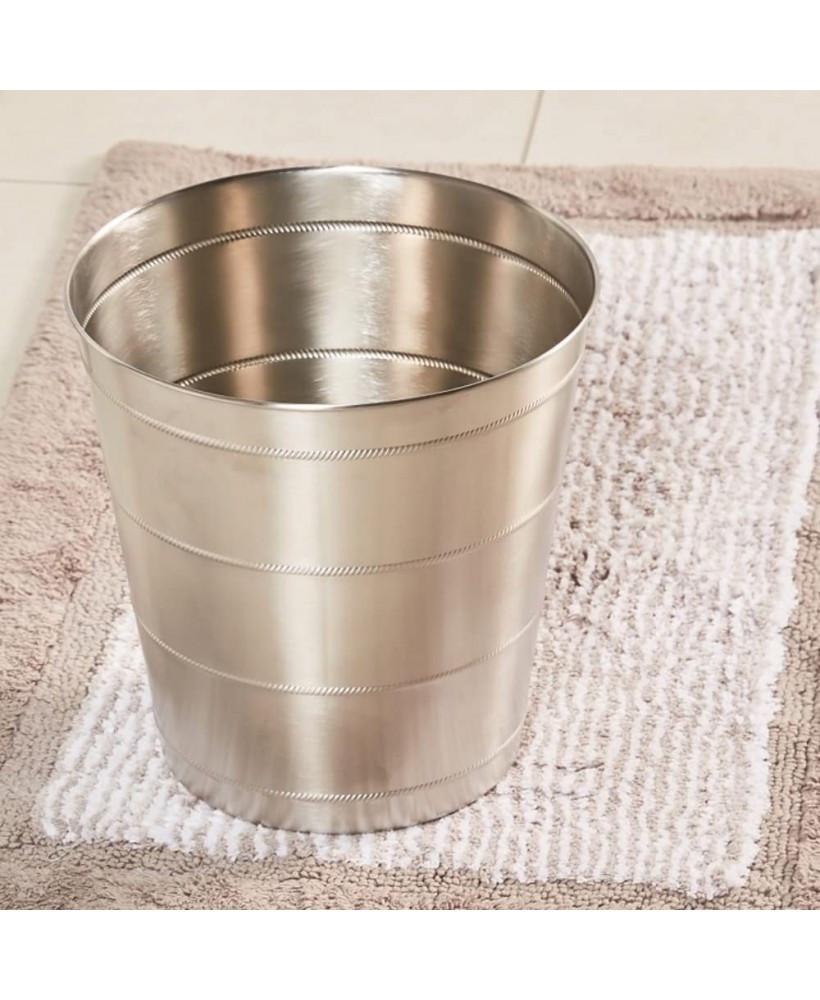 Metal Trash Can, Waste Basket, Garbage Can for Bathroom, Bedroom, Home Office, Dorm, Decorative Metal Basket 1roll 20pcs mini household trash pouch small trash bags kitchen storage for car table trash can small rubbish bags
