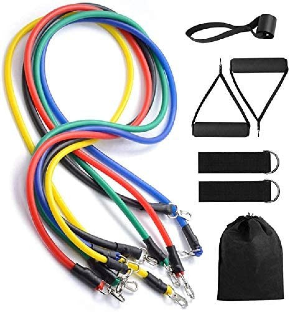 цена Exercise Resistance Bands with Handles 5 Fitness Workout Bands Portable Home Gym Accessories