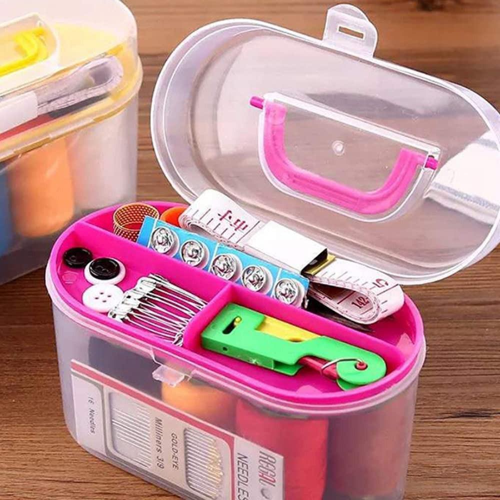 Sewing Kit - For Beginner, Traveller, Emergency Clothing Fixes, Accessories With Storage Box, Portable Sewing Thread metal eyelets colorful grommet rivets sewing eyelets rainbow 7 color round hole grommets leather craft accessories diy clothing