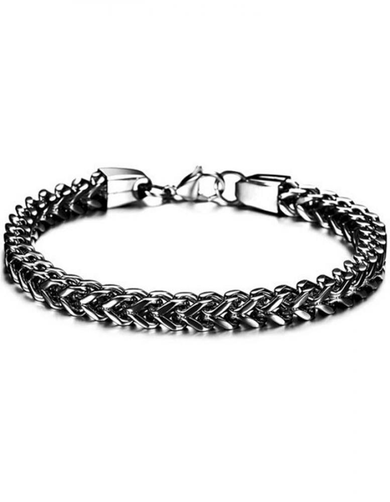 LEE COOPER Men's Stainless Steel Black Bracelet - LC.B.01130.660 lee cooper women s stainless steel rose gold bracelet lc b 01248 440