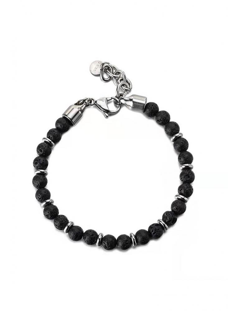 цена LEE COOPER Men's Stainless Steel Black Bracelet - LC.B.01355.650