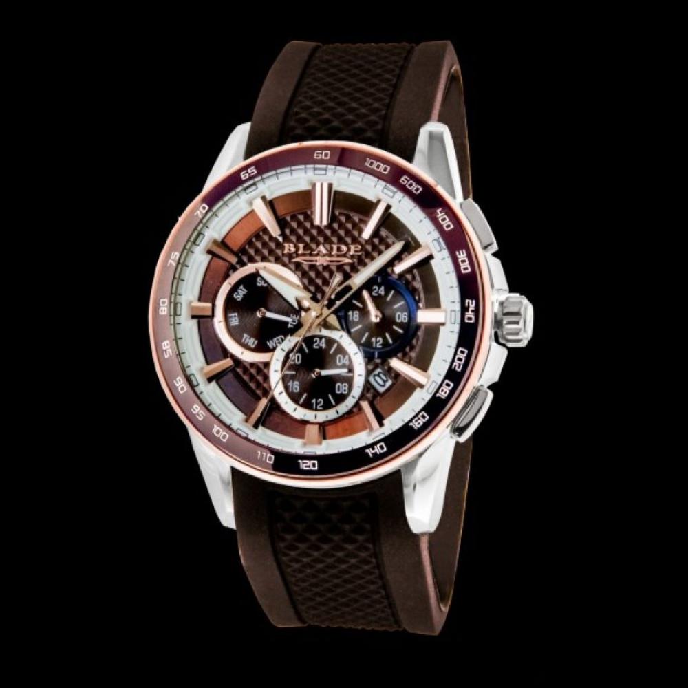 water resistant electronic watch waterproof led electronic watch with adjustable silicone strap square earth dial ideal for kids Blade Impact 3567G5UOO SS Case Brown Silicone Strap Men's Watch