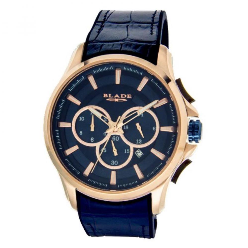 BLADE Vision 3601G9RBB SS Case Blue Leather Strap Men's Watch цена и фото