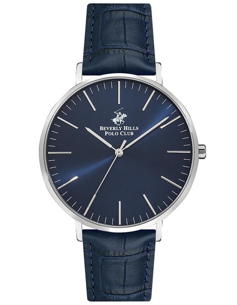 BEVERLY HILLS POLO CLUB Men's Analog Navy Blue Dial Watch - BP3129X.399 hot sale watch gmt series blue dial 40mm sapphire glass high quality automatic mechanical jubilee sports rlx men watches