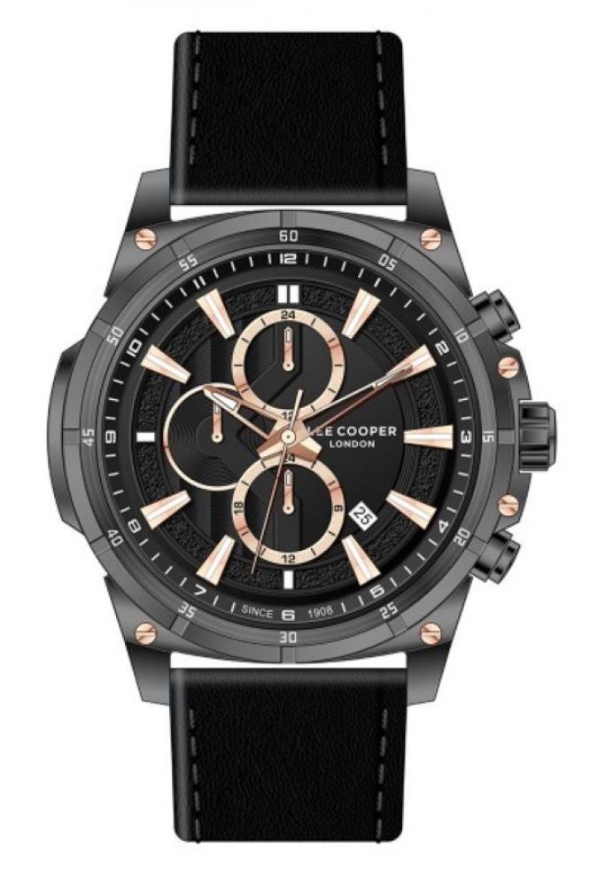 lee cooper men s analog black dial watch lc07497 430 LEE COOPER Men Multi Function Watch LC06760.350-NL