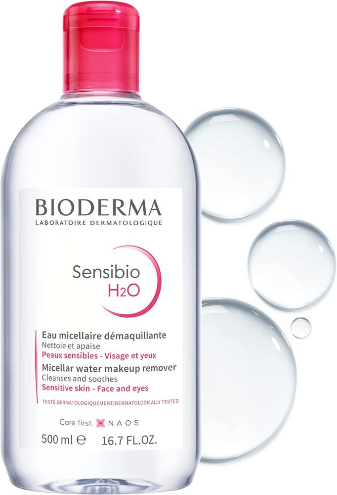 BIODERMA \/ Micellar water, Sensibio H2O, 500 ml enolea complex eye micellar water makeup remover 250 ml