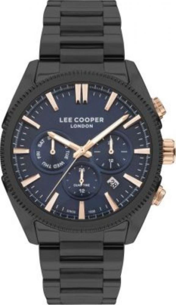 LEE COOPER Men's Multi Function Blue Dial Watch LC07479.690 functional watch movement cufflinks with glass stainless steel steampunk gear watch mechanism cufflinks for mens relojes gemelos