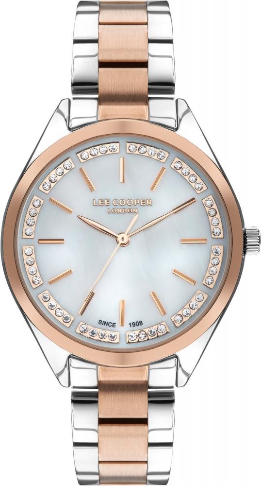 LEE COOPER Women's Analog White Dial Watch LC07497.520 luxury women bracelet quartz watches for women diamond watch ladies dress rose gold dial wrist watch clock relogio feminino