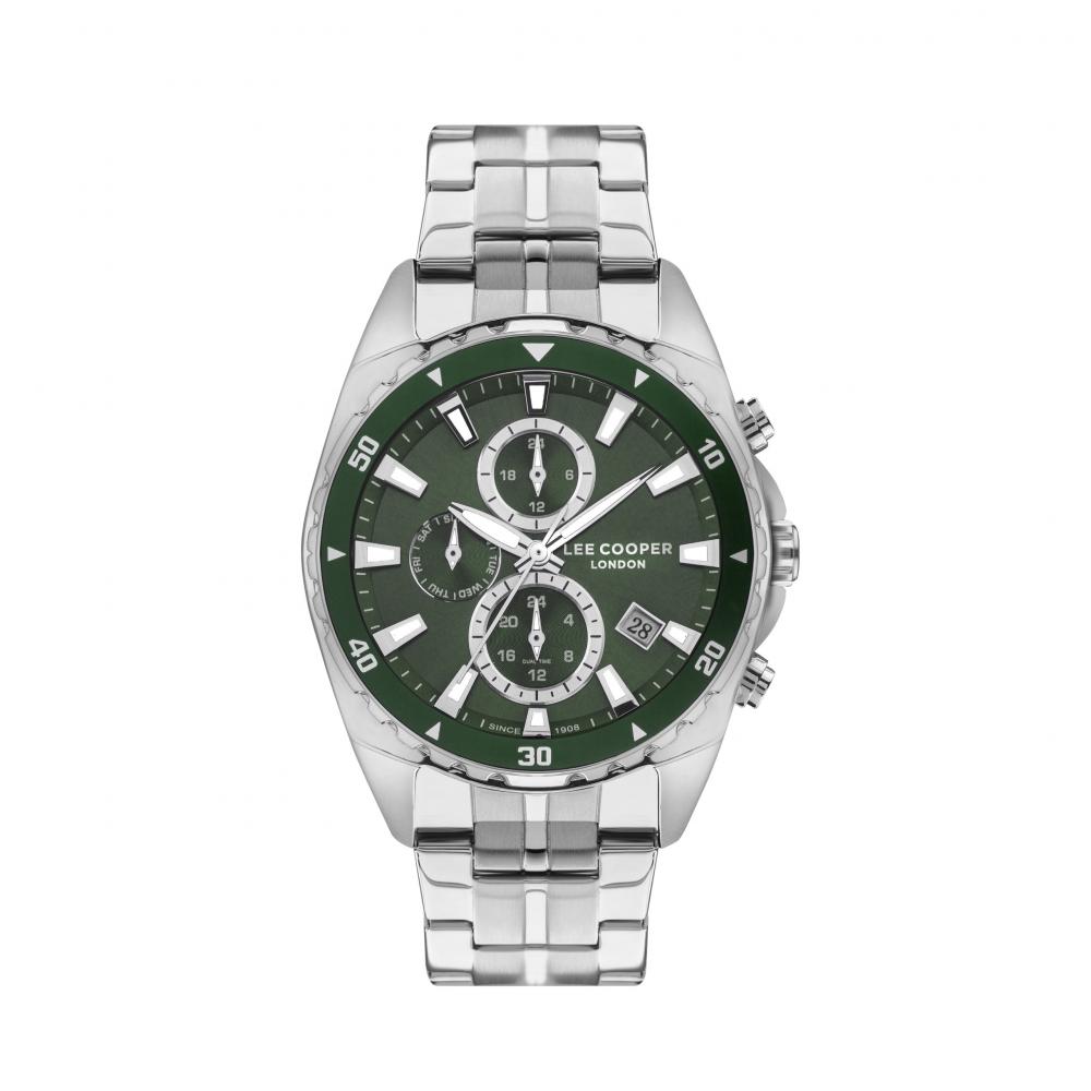 цена LEE COOPER Men's Multi Function Green Dial Watch LC07515.370
