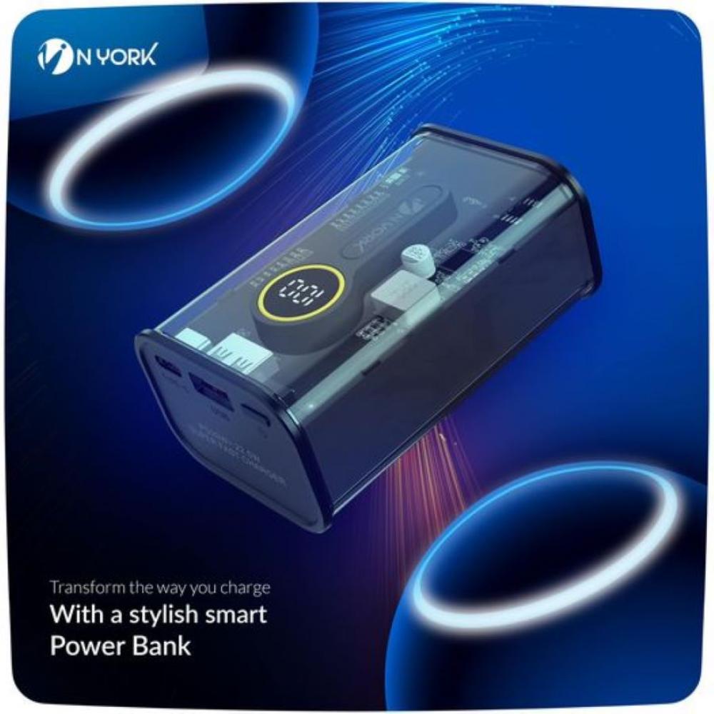 NYORK Power Bank PB505 9000 mAh Transform the way you charge With a stylish smart Power Bank topk power bank usb led display 10000mah pd qc3 0 fast charging portable external charger battery for xiaomi formi 9 foriphone