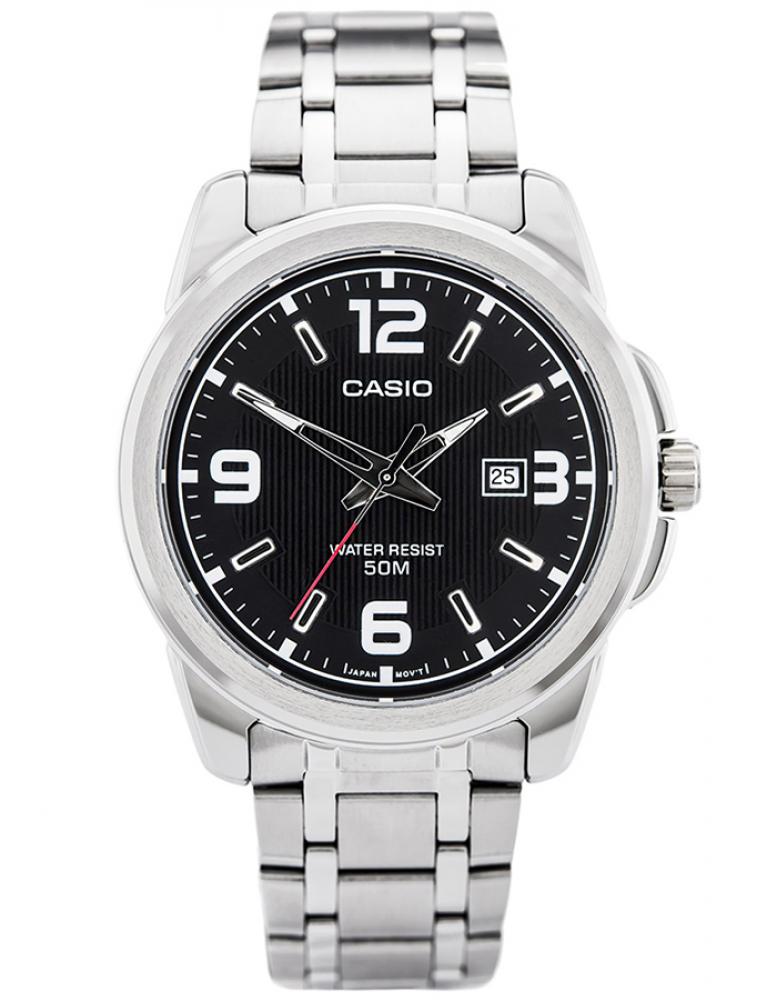 CASIO Men's Stainless Steel Analog Wrist Watch MTP-1314D-1AVDF - 50 mm - Silver blade jazz round shape stainless steel analog wrist watch 3576g4rbb 45mm rose