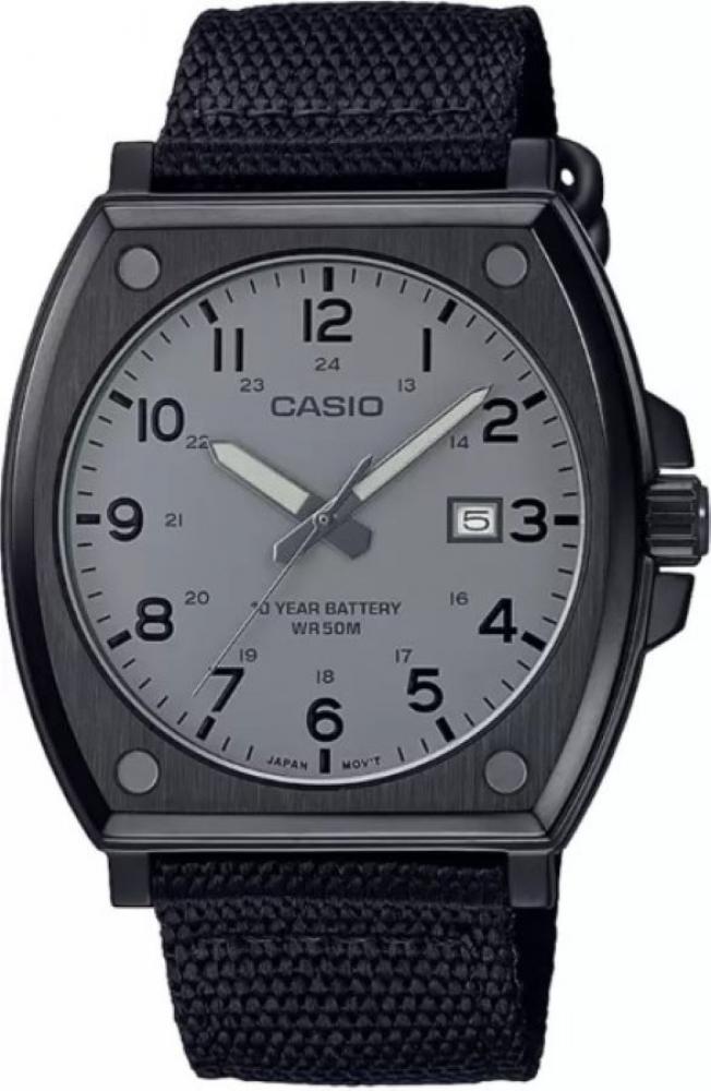 CASIO Men's Water Resistant Nylon Strap Watch MTP-E715C-8AVDF water resistant electronic watch waterproof led electronic watch with adjustable silicone strap square earth dial ideal for kids