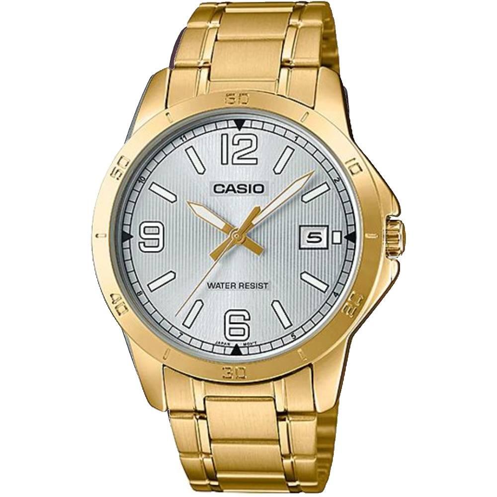 CASIO Men's Stainless Steel Analog Watch MTP-V004G-7B2UDF casio unisex stainless steel digital watch a159wgea 1df