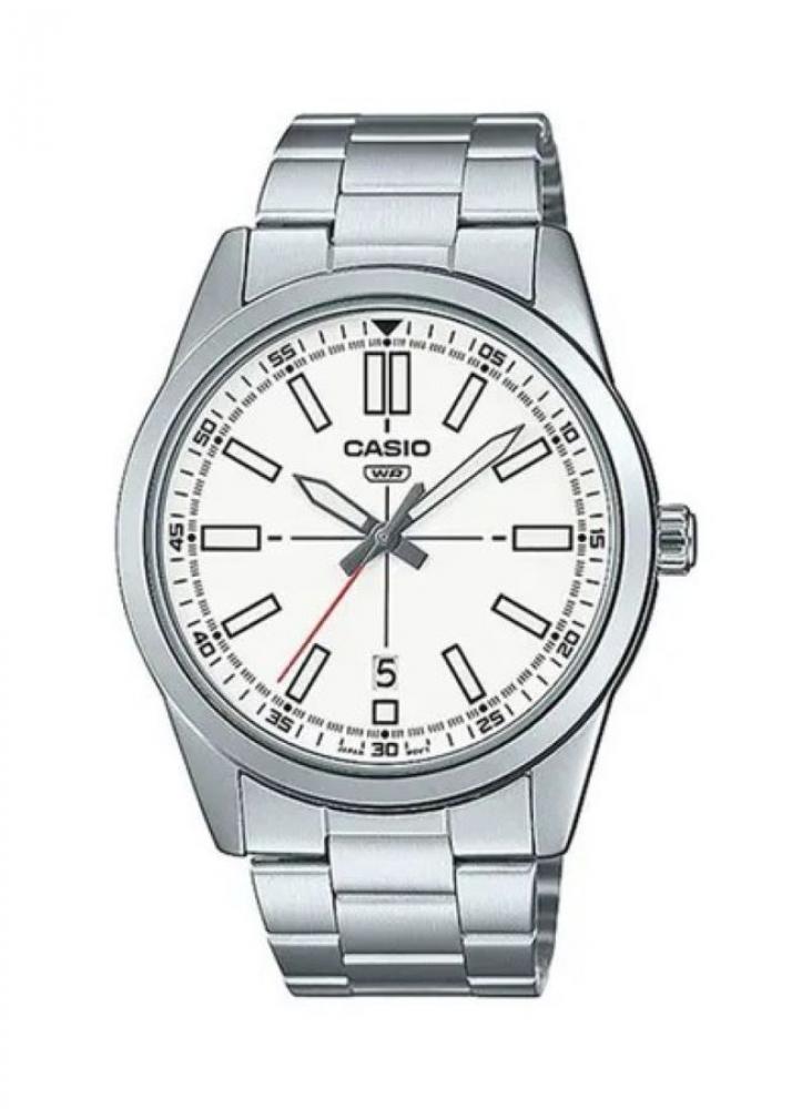 CASIO Men's Stainless Steel Analog Watch MTP-VD02D-7EUDF casio unisex stainless steel digital watch a159wgea 1df
