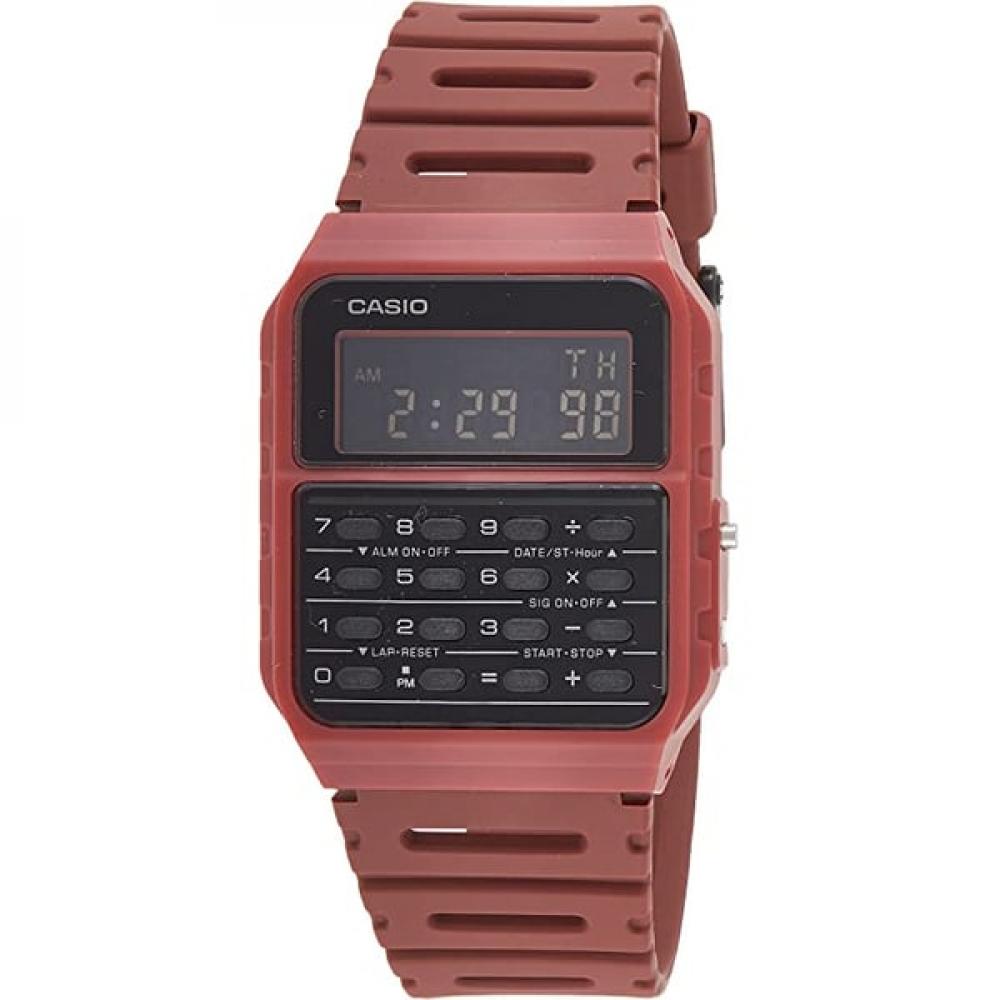 CASIO Unisex's Resin Digital Wrist Watch CA-53WF-4BDF Maroon watch for women men luxury hip hop full iced out gold watches with cuban chain quartz square bracelet set for women reloj mujer