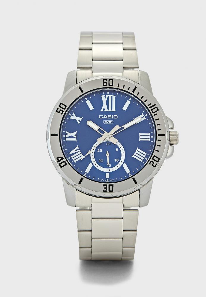 CASIO Men's Stainless Steel Analog Wrist Watch MTP-VD200D-2BUDF casio unisex stainless steel digital watch a159wgea 1df
